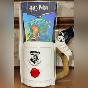 🥰 Harry Potter Hogwarts Acceptance Letter Ceramic Mug Sculpted Hedwig Owl 🦉